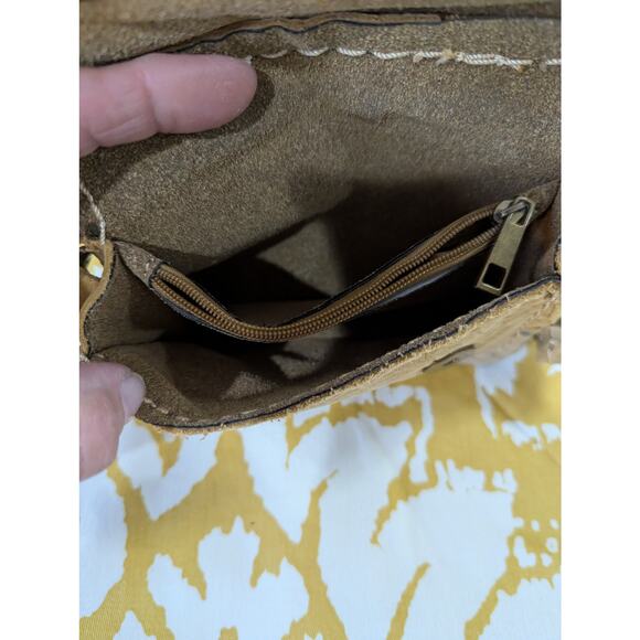 Westen Rodeo Crossbody Mini Tan and Brown Long Adjustable Strap Purse Bag - Picture 8 of 10